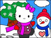 Hello Kitty in the Snow